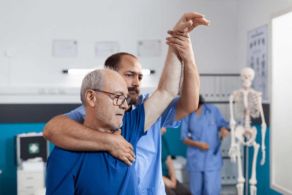 man receiving chiropractic care